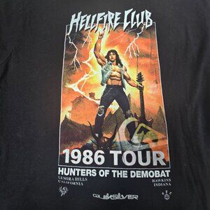 Quiksilver Netflix Stranger Things Hellfire Club 1986 Tour Long Sleeve T-Shirt L